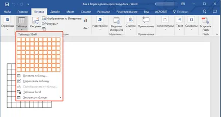 Hogyan lehet a Word keresztrejtvény