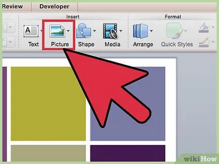 Hogyan beszúrt egy képet powerpoint