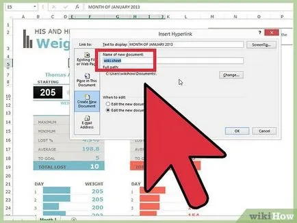 Hogyan lehet behelyezni egy hivatkozást a Microsoft Excel