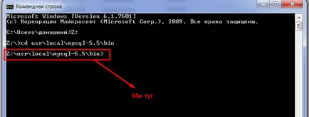 Hogyan fut a mysql a parancssorból a „toló”