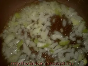 Burgonya hússal multivarka főzés recept, hogy készítsen multivarka (burgonya mártással + hús) Burgonya hússal multivarka recept, szakács multivarka