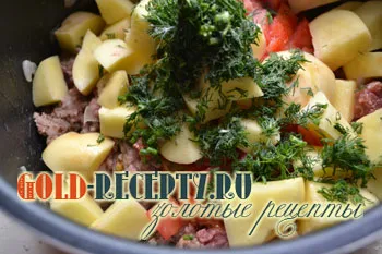 Burgonya húsos multivarka recept ízletes burgonya darált hússal (hús kartoshkas in multivarka) Burgonya húsos multivarka recept ízletes burgonya darált hússal