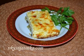 Burgonya gombával sütőben - a recept egy fotó