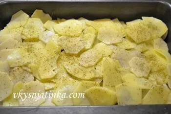 Burgonya gombával sütőben - a recept egy fotó