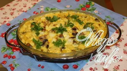 Burgonya gombával sütőben recept fényképpel (gomba) Burgonya gombával sütőben recept egy fotó