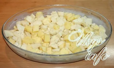 Burgonya gombával sütőben recept fényképpel (gomba) Burgonya gombával sütőben recept egy fotó