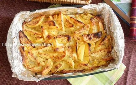 Burgonya a sütőben fokhagymás majonézzel recept képpel, egyszerű receptek
