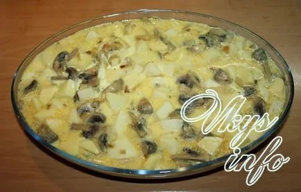 Burgonya gombával sütőben recept fényképpel (gomba) Burgonya gombával sütőben recept egy fotó