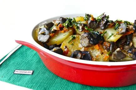 Burgonya gombával a sütőben - lépésről lépésre recept fotókkal, hogyan kell főzni (burgonya) Burgonya gombával a sütőben - lépésről lépésre recept, hogyan kell főzni fotókkal
