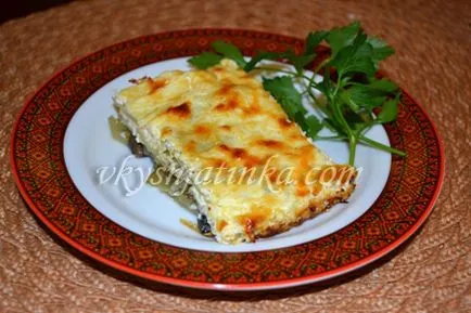 Burgonya gombával sütőben - a recept egy fotó