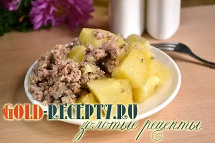 Burgonya húsos multivarka recept ízletes burgonya darált hússal (multivarka) Burgonya húsos multivarka recept ízletes burgonya darált hússal