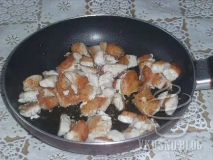 Burgonya, párolt hús és gomba - recept fotókkal