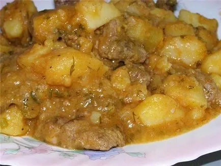 Burgonya hússal multivarka - recept fotókkal (recept) Burgonya hússal multivarka - recept fotókkal