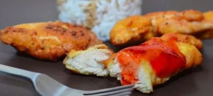 Akkut Csirke - egyszerű receptek hússzeleteket emlő, a máj és a szárnyak (máj) Akkut csirke - egy egyszerű recept a hússzeleteket az emlő, a máj és a szárnyak