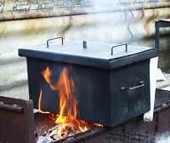Smokehouse a hordót a kezét a gyártó utasításait és ábrák