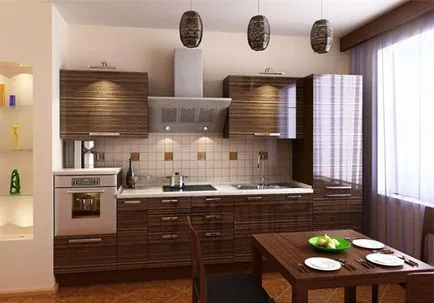 Brown konyha belső - fotó, design, dekoráció