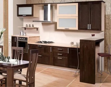 Brown konyha belső - fotó, design, dekoráció