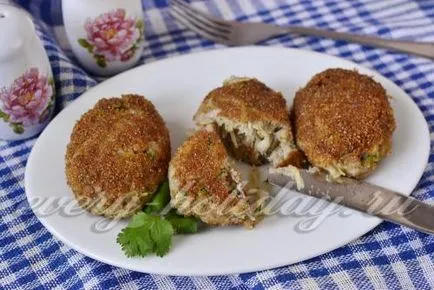 Szelet darált húst burgonyával, a recept egy fotót