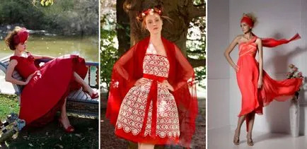 Vörös ruha Photo 2017 modellek és tartozékok