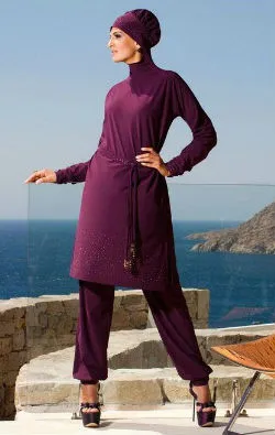 Fürdőruha Fürdőruha burkini muzulmán női kérdésekkel (divat) Fürdőruha Fürdőruha burkini muzulmán női kérdésekkel