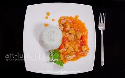 Csirke édes-savanyú mártással - lépésről lépésre recept fotók (mártás) Csirke édes-savanyú mártással - lépésről lépésre recept fotók