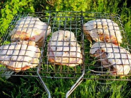 Csirke kebab fehér bor - a recept egy fotó