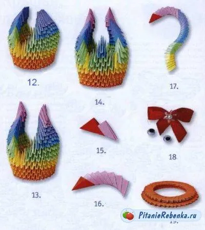 Swan papírból köze a kezét (a hattyú) Swan papírból csinálni saját kezűleg