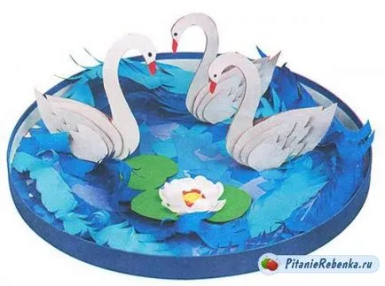 Swan papírból köze a kezét (a hattyú) Swan papírból csinálni saját kezűleg