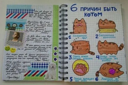 Személyes napló lányoknak ötleteket a tervezés (fotó)