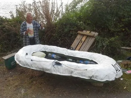 Hajó műanyag palackok saját kezűleg