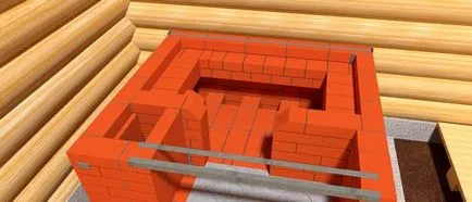 Grill és sütni alatt az üst tégla kezük (rajzok és fotók)