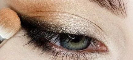 Smink kék szeme - Este Smokey Eyes, sötét és világos haj