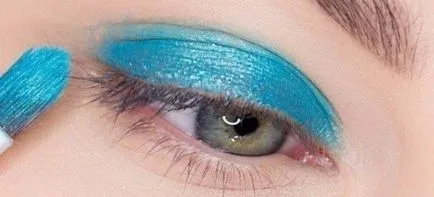 Smink kék szeme - Este Smokey Eyes, sötét és világos haj