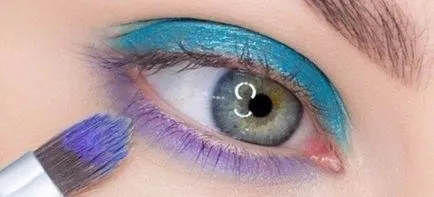 Smink kék szeme - Este Smokey Eyes, sötét és világos haj