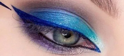 Smink kék szeme - Este Smokey Eyes, sötét és világos haj