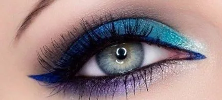 Smink kék szeme - Este Smokey Eyes, sötét és világos haj