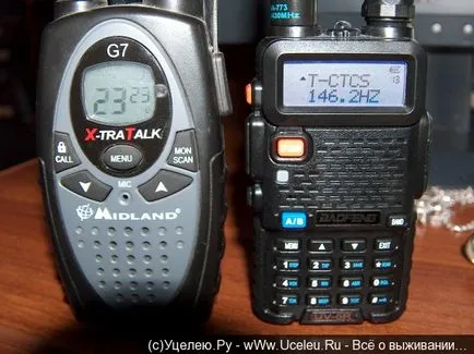 Kis kiságy működő rádió Baofeng uv-5R
