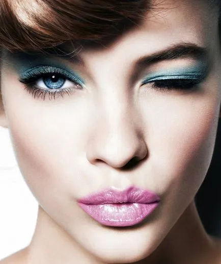 Smink kék szeme - Este Smokey Eyes, sötét és világos haj