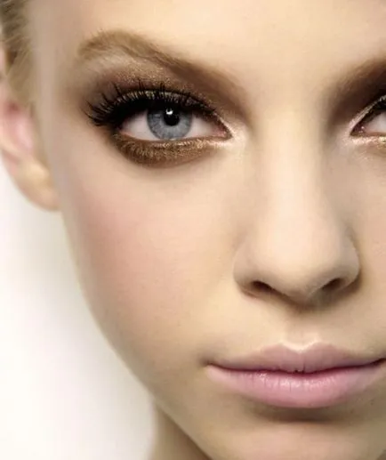 Smink kék szeme - Este Smokey Eyes, sötét és világos haj