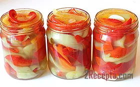 A pácolt paprika télen - lépésről lépésre fotó recept (bolgár) A pácolt paprika télen - lépésről lépésre recept fotók