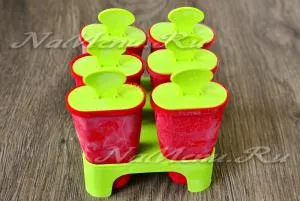 Fagylalt popsicles otthon, a recept egy fotó