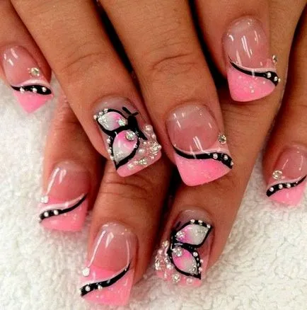 Nails zakó a kép, köröm design burkolat egy minta