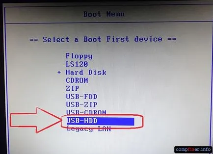 Hogyan tegye a boot a flash meghajtó