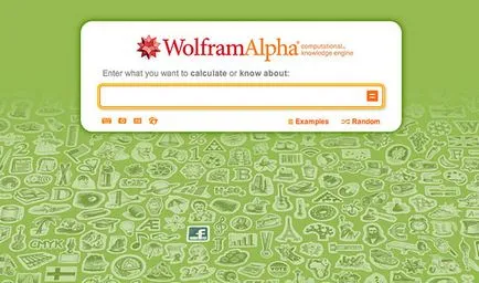 Oktatási wolfram kereső rendszer, allpha