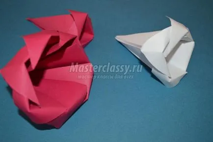 Origami papír rózsa cvoimi kezét rendszer orosz Kezdőknek