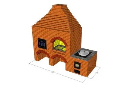 Sütő BBQ Kazan poryadovkoy egyszerű modell és grillezőt projektek (poryadovkoy) Sütő BBQ Kazan poryadovkoy egyszerű modellek és projektek komplexek grill