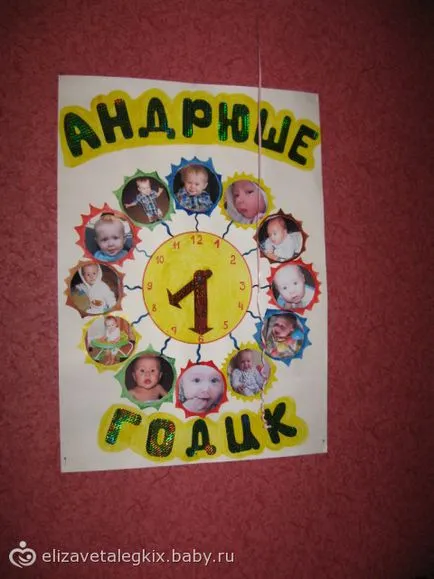 Poster születésnapját a kezét, hogy a fia egy éve