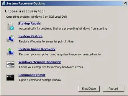 Program Recovery Windows 7
