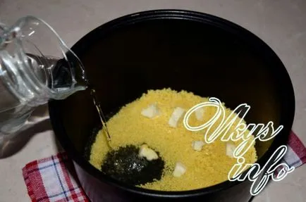 Millet kifáraszt a víz multivarka recept egy fotó