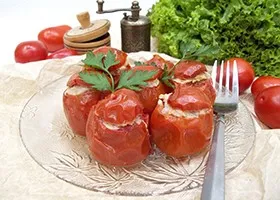 Recept sült paradicsommal töltött hús
